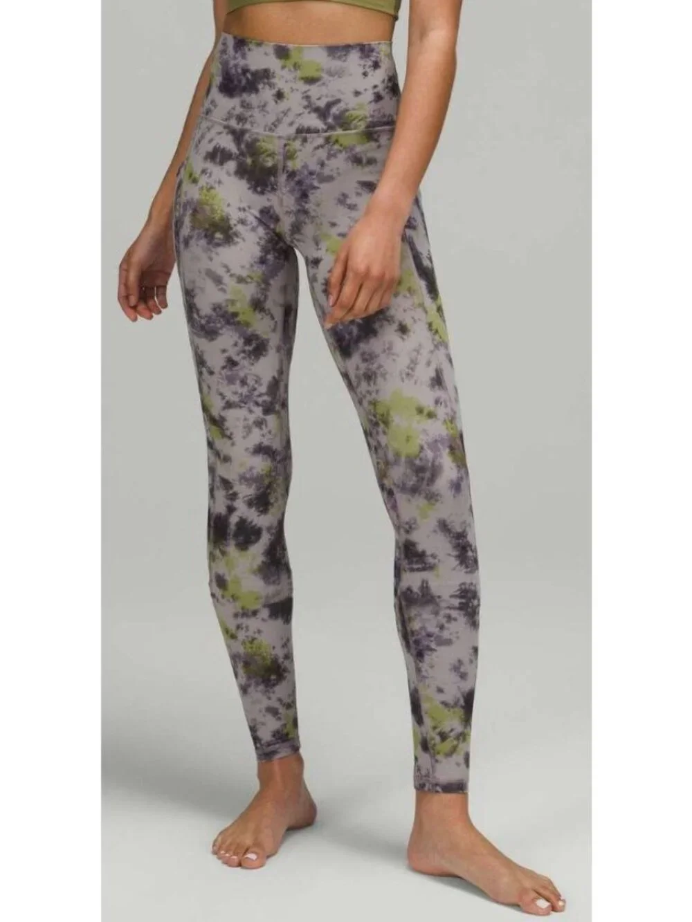 Lululemon Align High-Rise Pant Pockets Full Length Tie Dye Mauve Nulu-sz 4